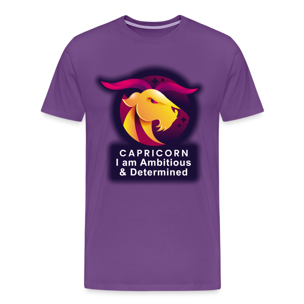 Men's Glow Capricorn Premium T-Shirt - purple