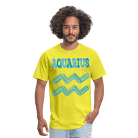 Thumbnail for Men's Power Words Aquarius Classic T-Shirt - yellow