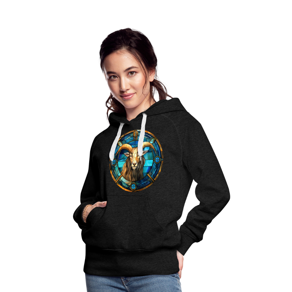 Women’s Mosaic Capricorn Premium Hoodie - charcoal grey