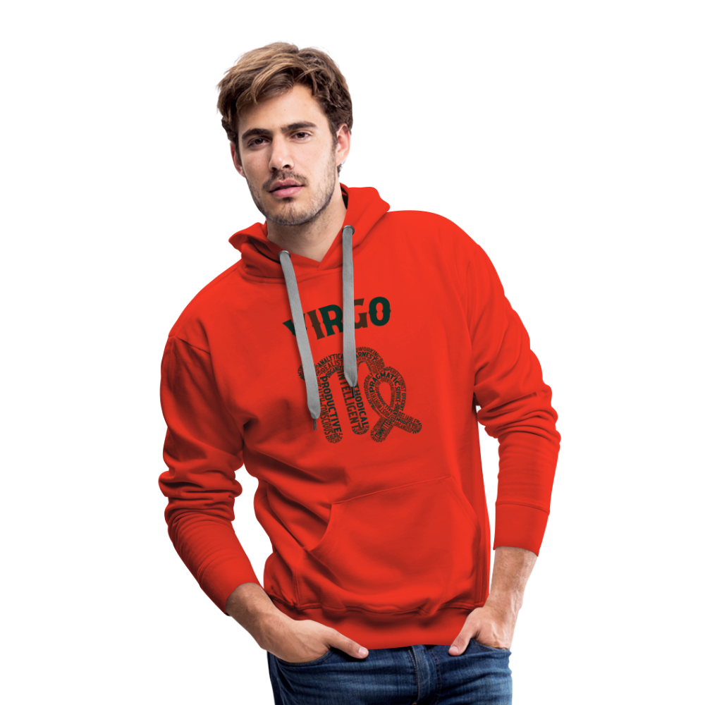 Men's Power Words Virgo Premium Hoodie - red