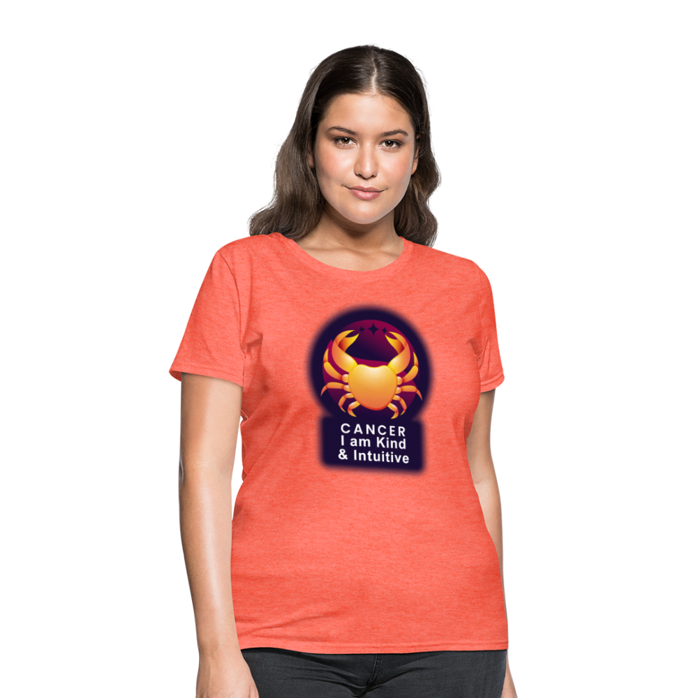 Women's Glow Cancer T-Shirt - heather coral