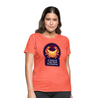 Thumbnail for Women's Glow Cancer T-Shirt - heather coral