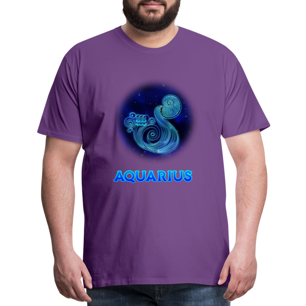 Men's Aquarius Premium T-Shirt - purple