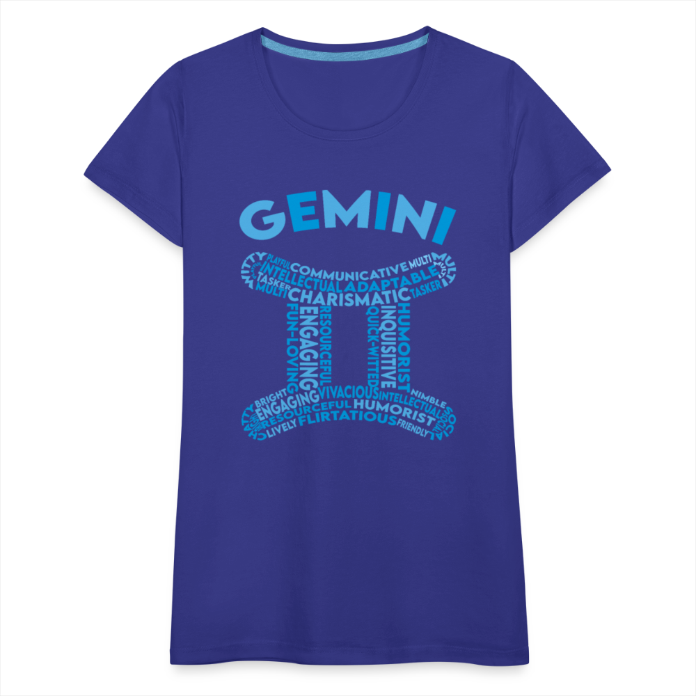 Women's Power Words Gemini Premium T-Shirt - royal blue