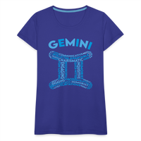 Thumbnail for Women's Power Words Gemini Premium T-Shirt - royal blue