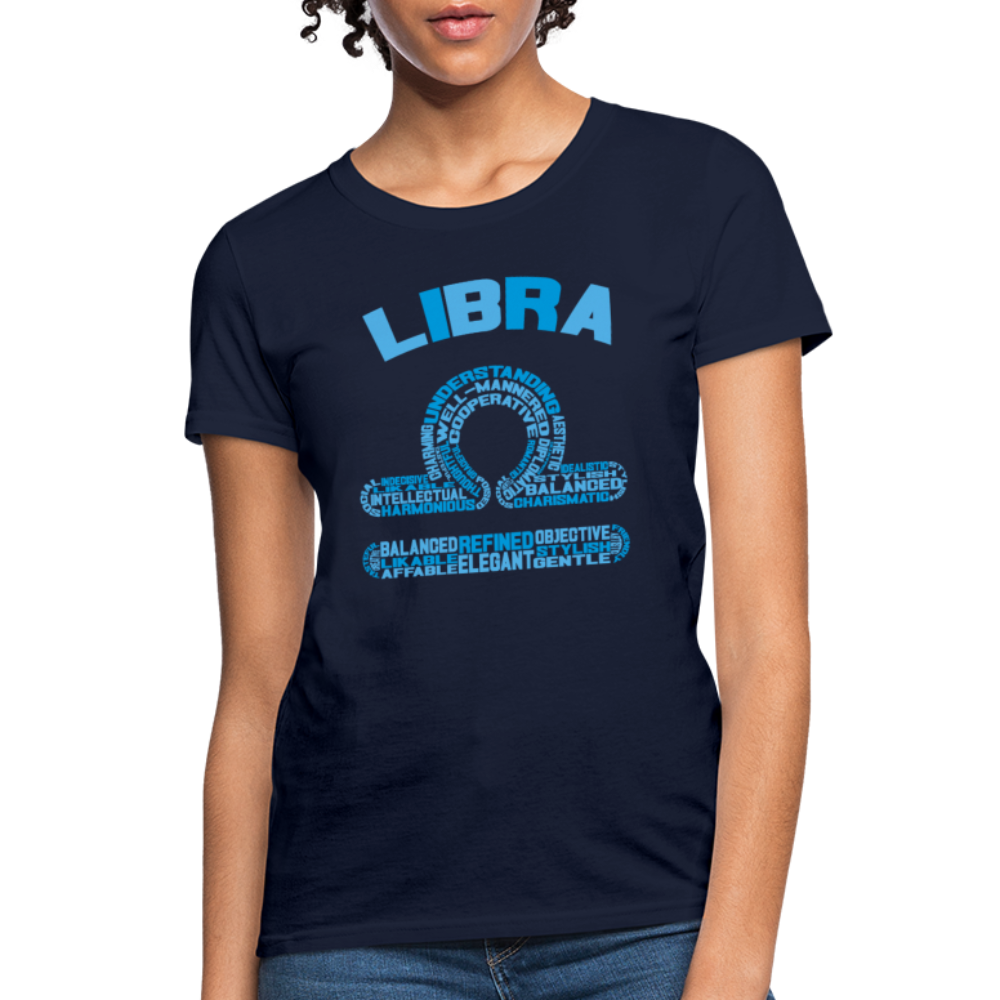 Women's Power Words Libra T-Shirt - navy