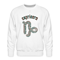 Thumbnail for Men's Power Words Capricorn Premium Sweatshirt - white