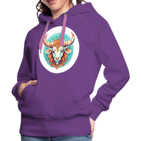 Thumbnail for Women’s Symbol Taurus Premium Hoodie - purple 