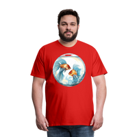 Thumbnail for Men's Mythical Pisces Premium T-Shirt - red