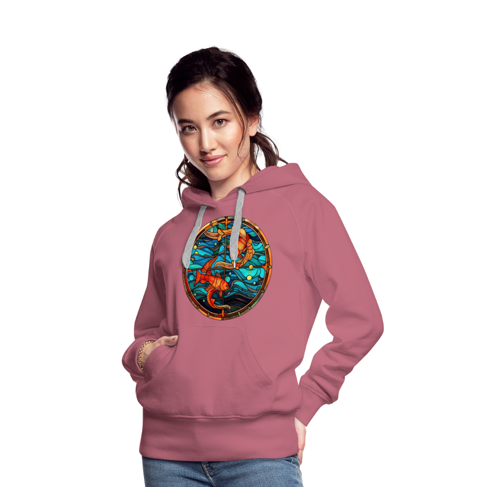 Women’s Mosaic Pisces Premium Hoodie - mauve