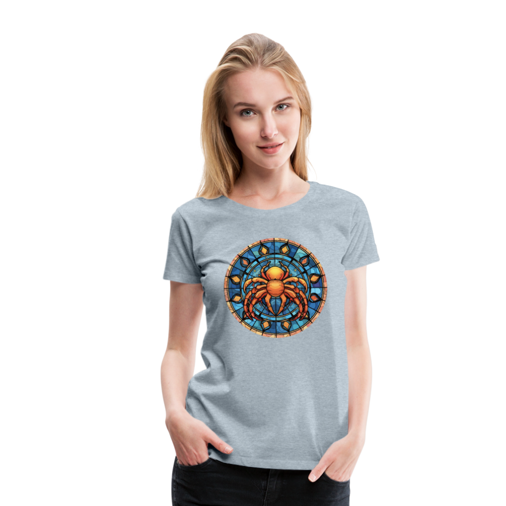 Women’s Mosaic Cancer Premium T-Shirt - heather ice blue