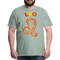 Thumbnail for Men's Power Words Leo Premium T-Shirt - steel green