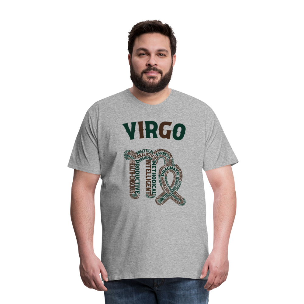 Men's Power Words Virgo Premium T-Shirt - heather gray