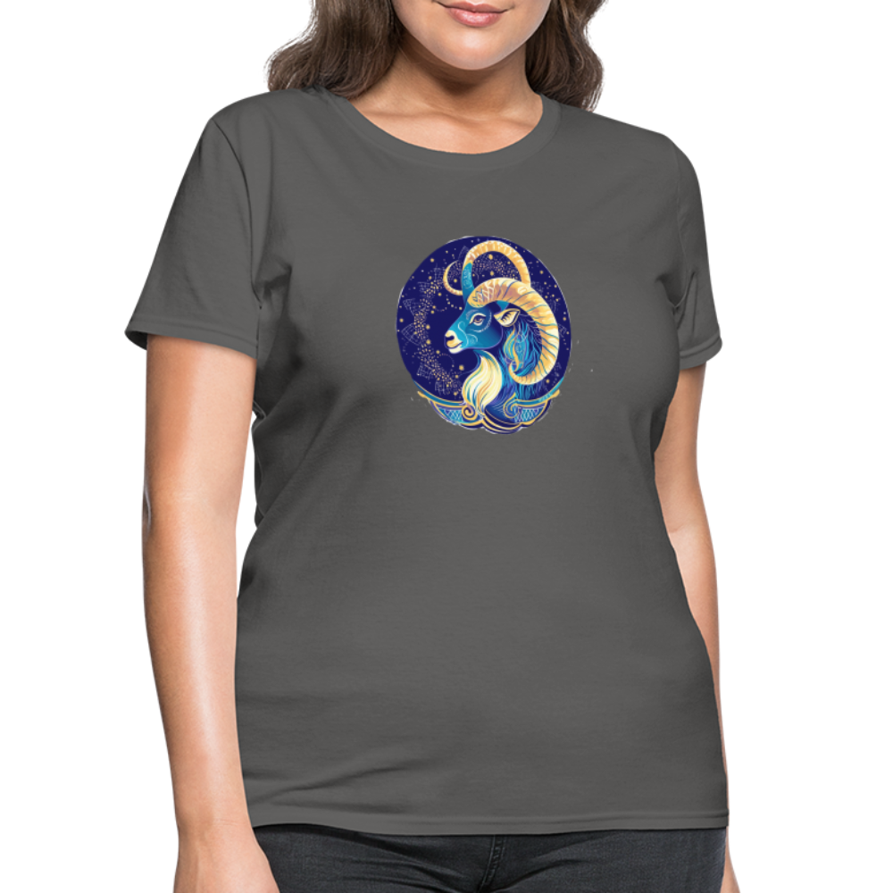 Women's Mythical Capricorn T-Shirt - charcoal