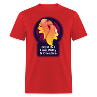 Thumbnail for Men's Glow Gemini Classic T-Shirt - red