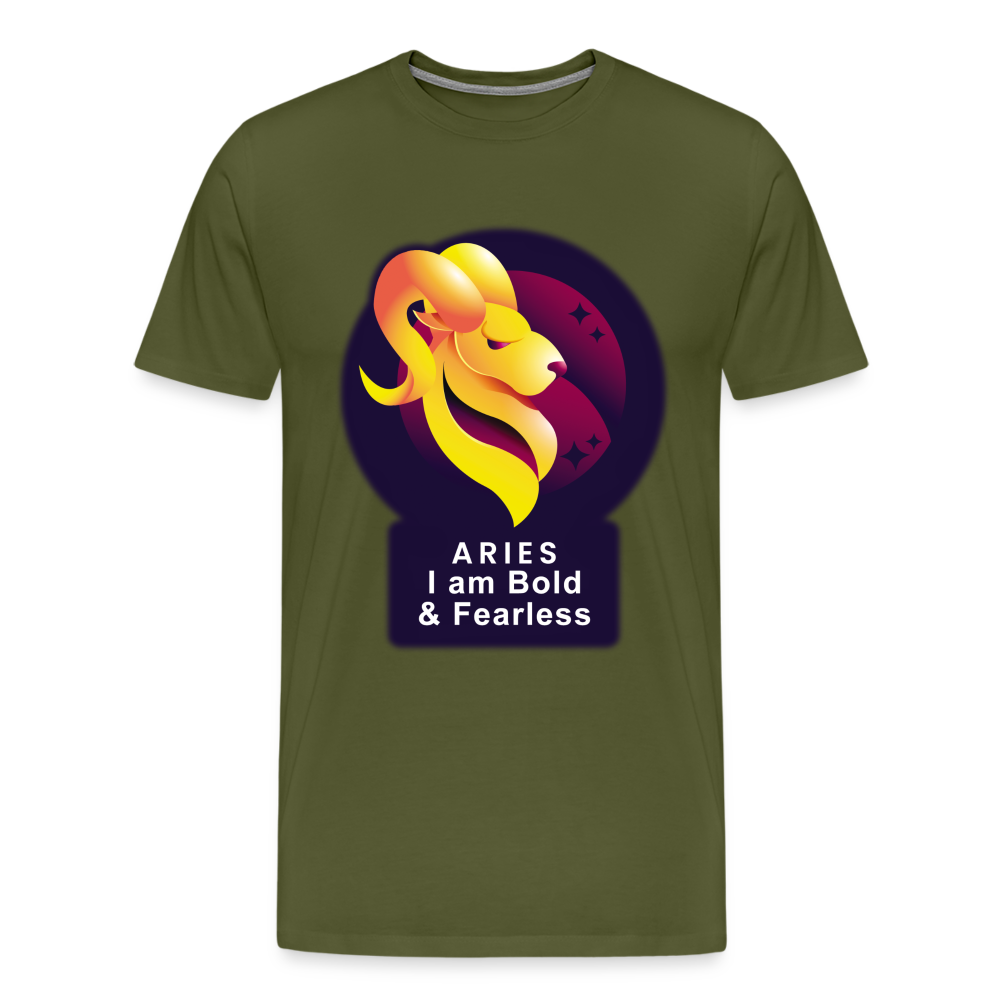 Men's Glow Aries Premium T-Shirt - olive green