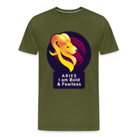 Thumbnail for Men's Glow Aries Premium T-Shirt - olive green