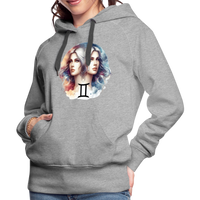 Thumbnail for Women’s Mythical Gemini Premium Hoodie - heather grey