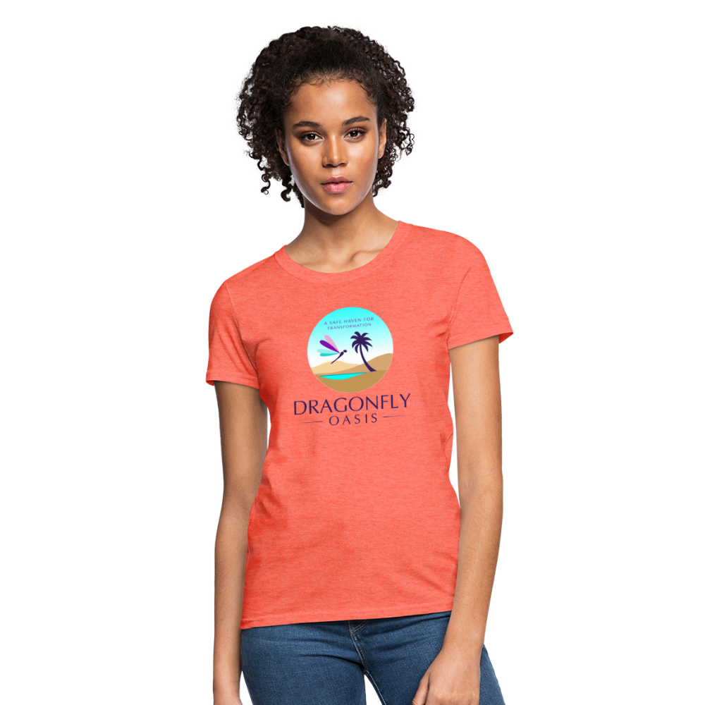 Women's Dragonfly Oasis V.1 Capricorn T-Shirt - heather coral