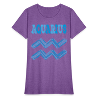 Thumbnail for Women's Power Words Aquarius T-Shirt - purple heather