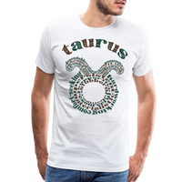 Thumbnail for Men's Power Words Taurus Premium T-Shirt - white