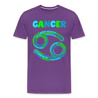 Thumbnail for Men's Power Words Cancer Premium T-Shirt - purple