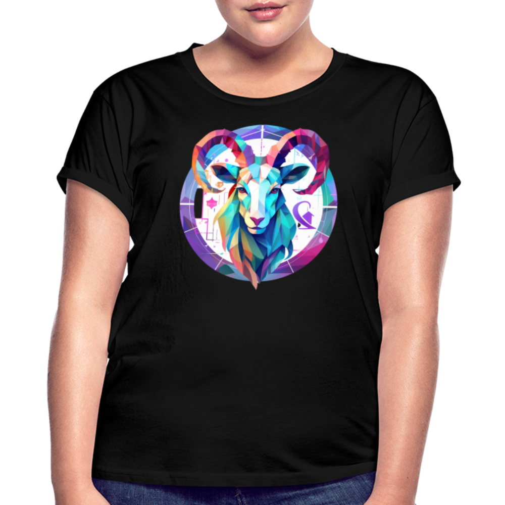 Women's Mythical Aries Relaxed Fit T-Shirt - black