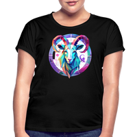 Thumbnail for Women's Mythical Aries Relaxed Fit T-Shirt - black