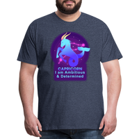 Thumbnail for Men's Neon Capricorn Premium T-Shirt - heather blue