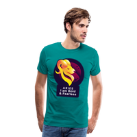 Thumbnail for Men's Glow Aries Premium T-Shirt - teal