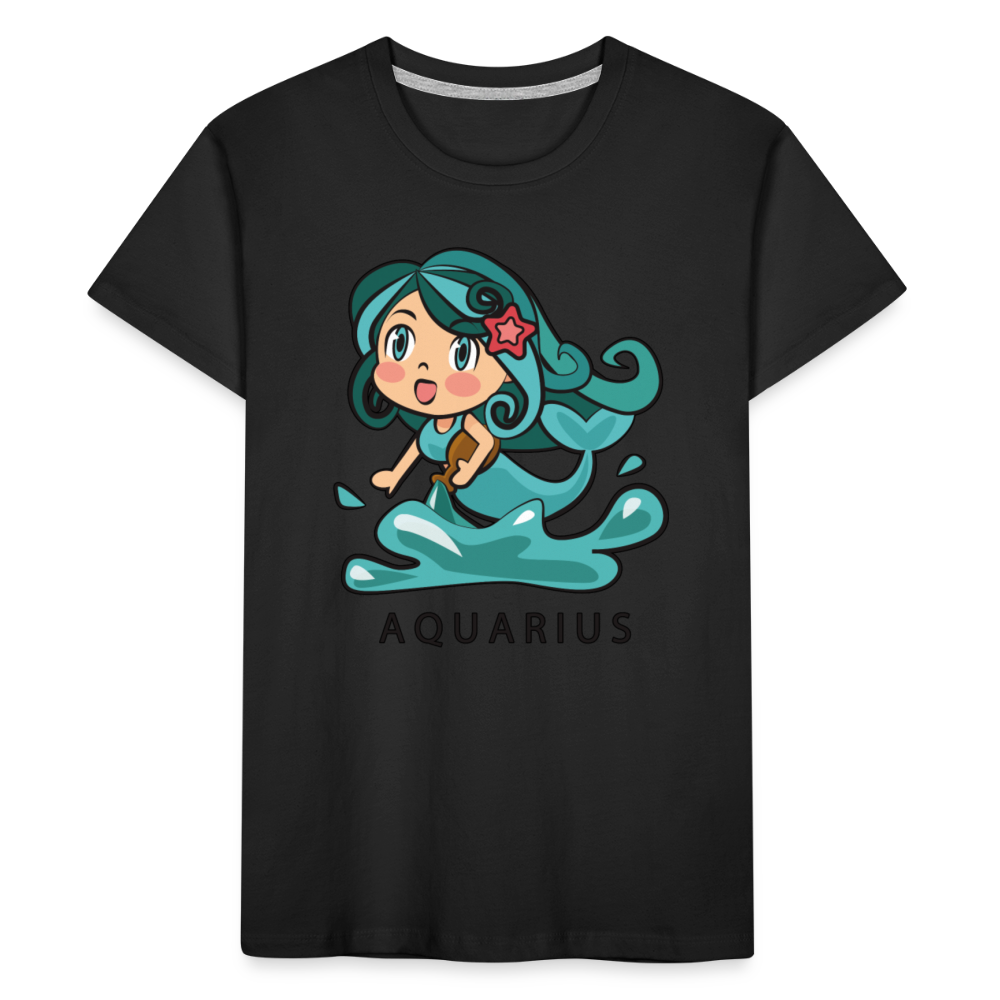 Kid’s Sweet Astro Aquarius Premium Organic T-Shirt - black