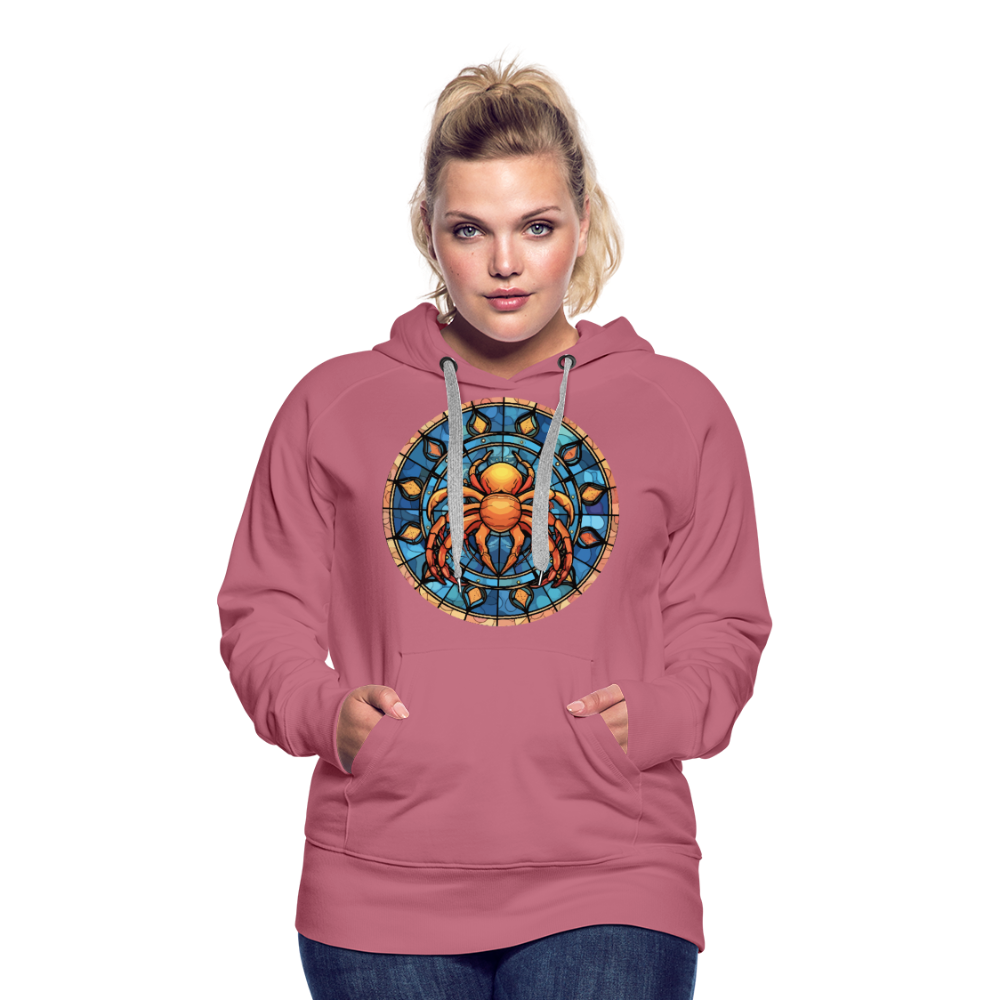 Women’s Mosaic Cancer Premium Hoodie - mauve