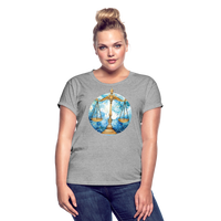 Thumbnail for Women's Mythical Libra Relaxed Fit T-Shirt - heather gray