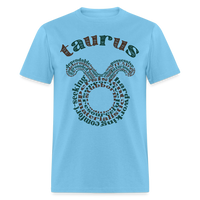 Thumbnail for Men's Power Words Taurus Classic T-Shirt - aquatic blue