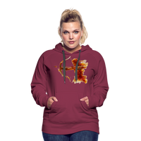 Thumbnail for Women’s Mythical Sagittarius Premium Hoodie - burgundy