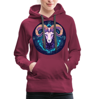 Thumbnail for Women’s Magic Capricorn Premium Hoodie - burgundy