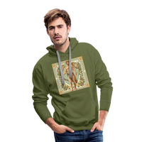 Thumbnail for Men’s Mythical Virgo Premium Hoodie - olive green