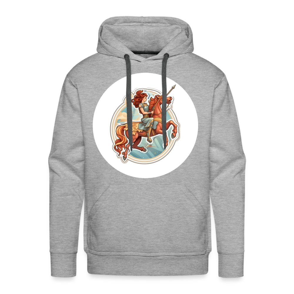 Men’s Symbol Sagittarius Premium Hoodie - heather grey