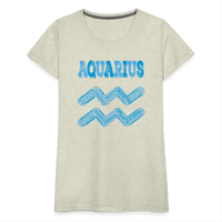 Thumbnail for Women's Power Words Aquarius Premium T-Shirt - heather oatmeal