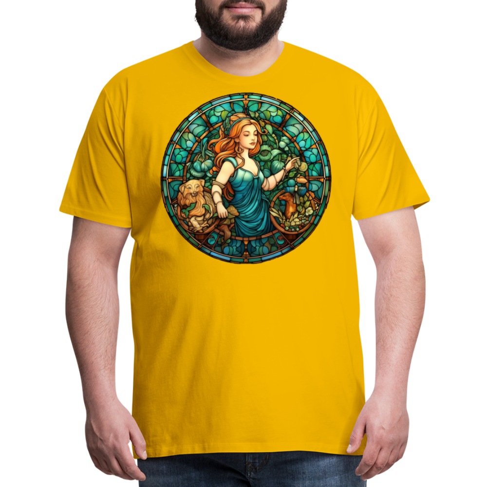 Men's Mosaic Virgo Premium T-Shirt - sun yellow