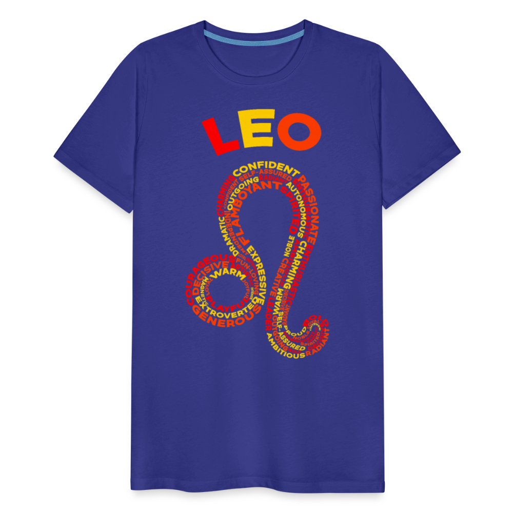 Men's Power Words Leo Premium T-Shirt - royal blue