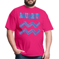 Thumbnail for Men's Power Words Aquarius Classic T-Shirt - fuchsia