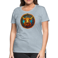 Thumbnail for Women’s Mosaic Taurus Premium T-Shirt - heather ice blue