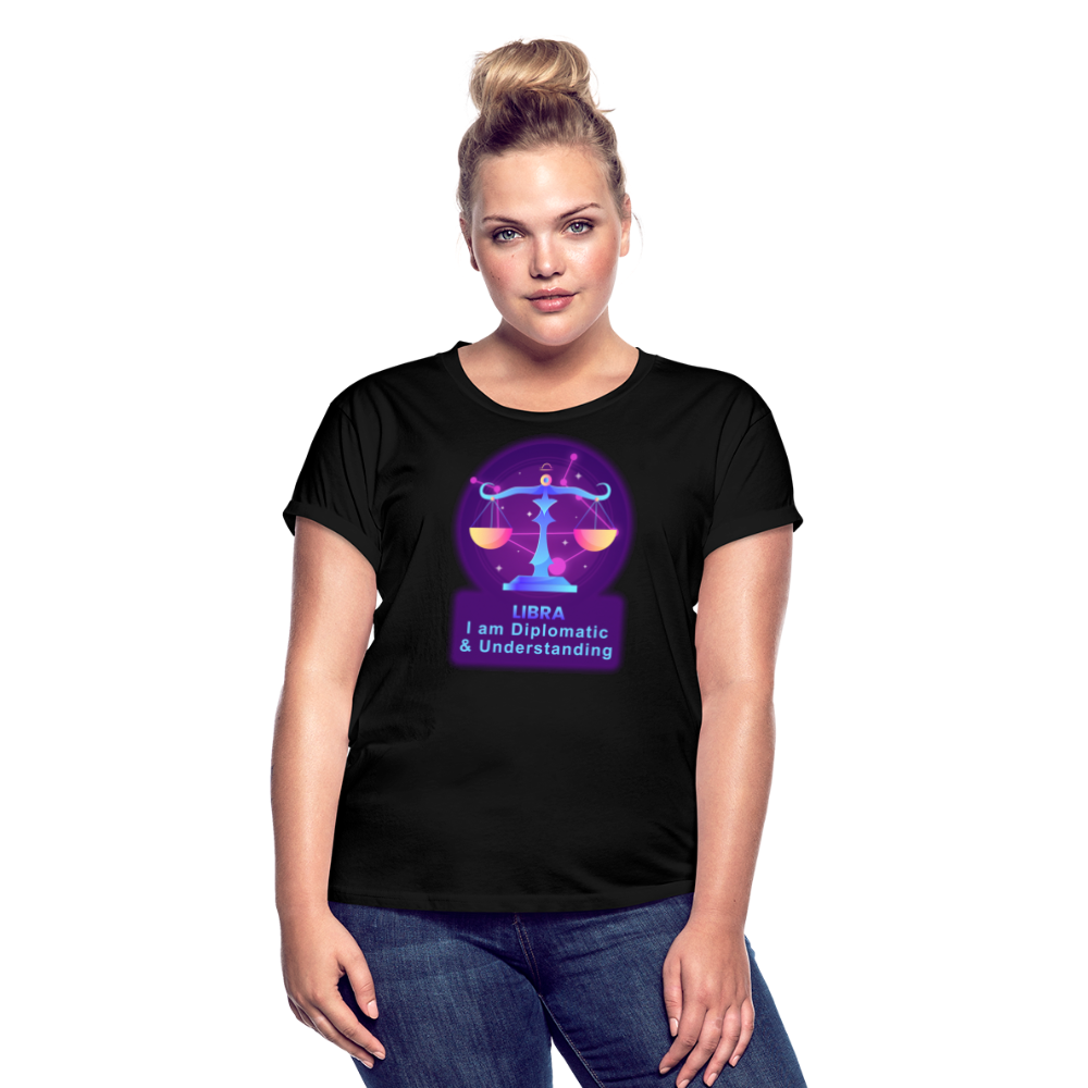 Women's Neon Libra Relaxed Fit T-Shirt - black