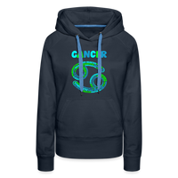 Thumbnail for Women's Power Words Cancer Premium Hoodie - navy