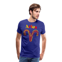 Thumbnail for Men's Power Words Aries Premium T-Shirt - royal blue