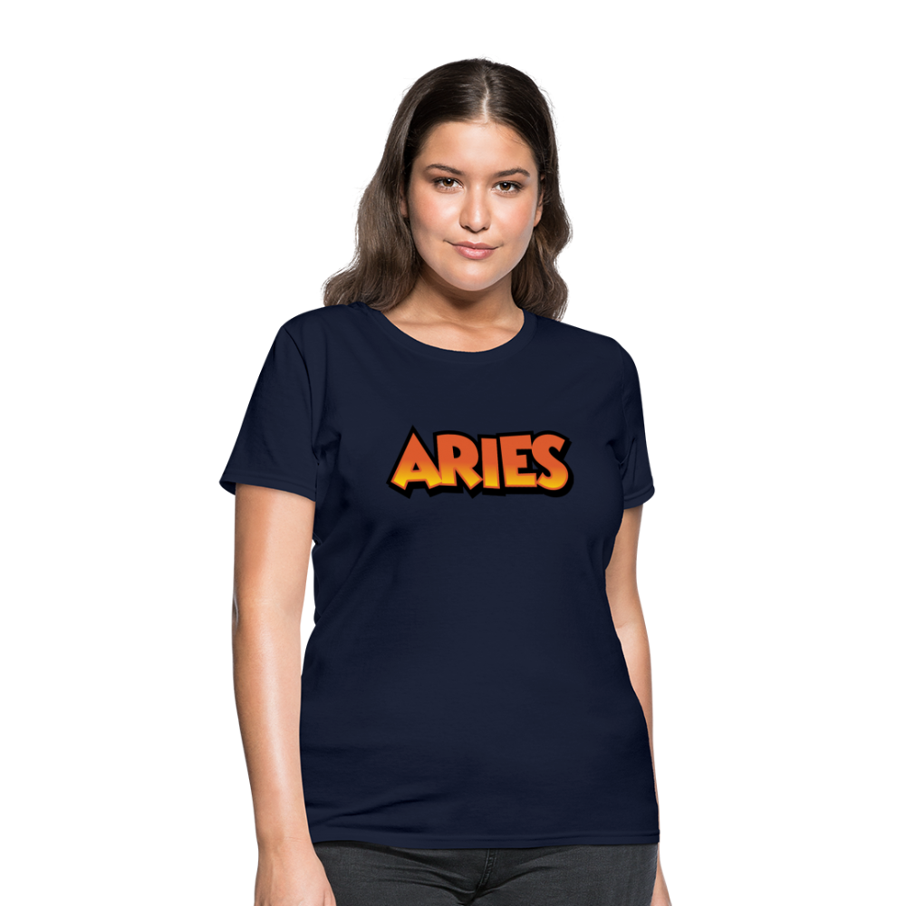 Women's Aries New Design T-Shirt - navy