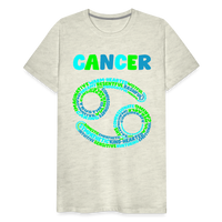 Thumbnail for Men's Power Words Cancer Premium T-Shirt - heather oatmeal