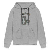 Thumbnail for Women's Power Words Capricorn Premium Hoodie - heather grey