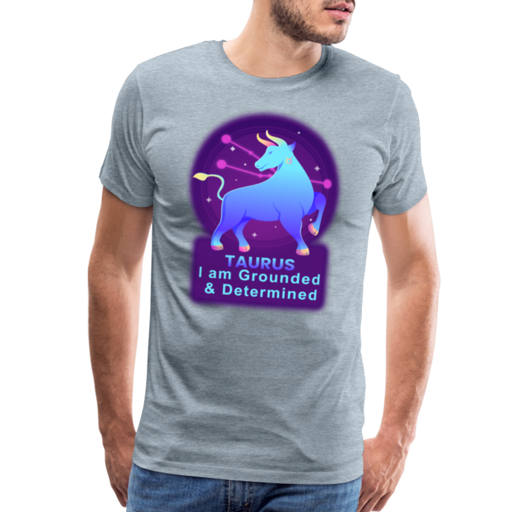 Men's Neon Taurus Premium T-Shirt - heather ice blue